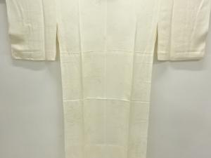 御所車に草花模様織出し単衣長襦袢